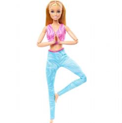 Mattel Barbie Hajlékony jógababa - Szőke hajú, kék nadrággal (HRH27) (HRH27)