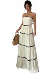 Shein Ruha Maxi Oversize Nyakkivágás Nyitott Váll Megkötős S