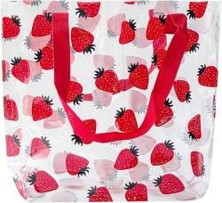  Vízálló Piros Pvc Strandtáska Eper mintával 30x31x11cm (B0FH4XHDZN)