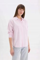 DeFacto Női Ing Rózsaszín-fehér Csíkos Hosszú Ujjú 2XL 5GA (D4512AX25SP/Pembe-PN440)