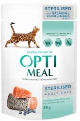 Optimeal Nedves eledel sterilizált macskáknak Lazac áfonyával 85 g