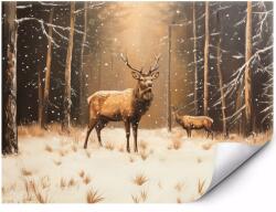 MPINK Fotótapéta Szarvasok a téli erdőben 350x250 cm (GP-FTAP_6_VSC_3,5X2,5M-0092)
