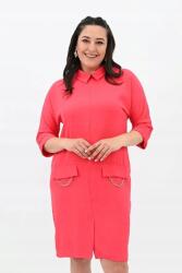 Sima Ruha Gallérral És Láncos Zsebekkel 4XL 5IA (ADR-5214W024ATK1/Nar Çiçeği)