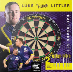  Darts tábla Target Luke 'The Nuke' Littler két szett nyíllal és dobóvonallal