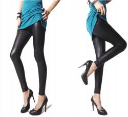  Bőrhatású leggings latex betéttel, csőnadrág, latex (glokmw6693)