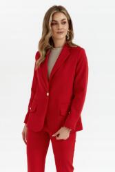 Makover Női Blézer Elegáns Gombos Ágytakaró Piros 40 L