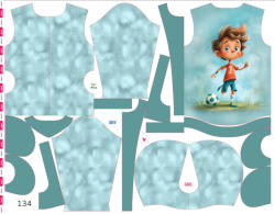 Takoy Panou cu tipar 134 pentru geacă softshell pentru copii fotbalistul Tom
