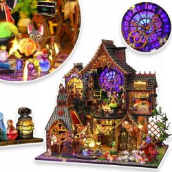  Kreatív Mágikus Ház Diy Puzzle 3D Fa Miniatűr Házikó Led (Diy Miniaturowy Domek)