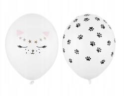 PartyDeco Lufik 30 cm, Cica, Pasztell Pure White (1 op. 50 db)