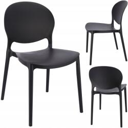 Jumi Justin fekete polipropilén szék 80 cm bútormagasság 120 kg terhelhetőség (CM-246201)