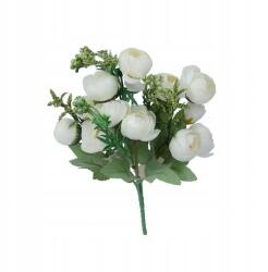 Paula Telihold csokor fehér művirág 28cm (K7L0341)