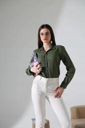Sima Galléros Női Ing Khaki Színben XL 5IA (2507-01/Haki)