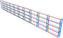 HD Regal FLEX300-Z2005 Salgó polcrendszer KOMPLETT 20 m (250 x 40 cm / 5 polc)