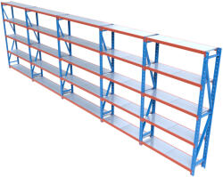 HD Regal FLEX300-Z905 Salgó polcrendszer KOMPLETT 9 m (250 x 40 cm / 5 polc) - hdregal