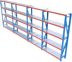 HD Regal FLEX300-Z705 Salgó polcrendszer KOMPLETT 7 m (250 x 40 cm / 5 polc) - hdregal