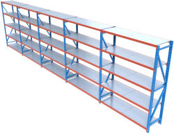 HD Regal FLEX300-X1005 Salgó polcrendszer KOMPLETT 10 m (250 x 60 cm / 5 polc) - hdregal