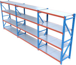 HD Regal FLEX300-Y554 Salgó polcrendszer KOMPLETT 5, 5 m (200 x 60 cm / 4 polc) - hdregal