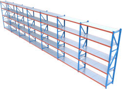 HD Regal FLEX300-W1405 Salgó polcrendszer KOMPLETT 14 m (300 x 60 cm / 5 polc) - hdregal