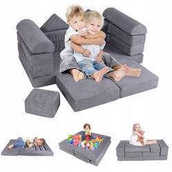 Costway Gyerekfotel Costway kids szürke moduláris kanapé/ COS59 (TP10266GR)