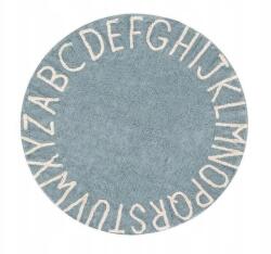 Lorena Canals Kerek pamut szőnyeg Abc Vintage Blue 150CM (C-ABC-VBN)
