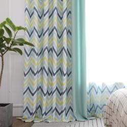 floraweg Chevron Zigzag mintás Grommet Top Window Curtains, kék (czdk) - allegro - 7 485 Ft