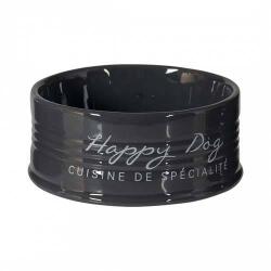 DUVOPLUS DINNER TIME! Kerámia tál Happy Dog 10, 5cm 300ml Antracit