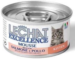 LECHAT MOUSSE hab állagú konzerv lazaccal és csirkehússal kölyökmacskáknak 85g