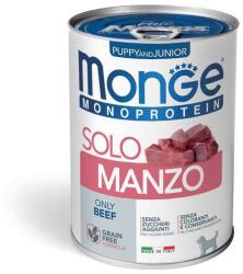 Monge Monoprotein Puppy and junior Beef 400g konzerv kölyökkutyáknak tisztán marhahússal