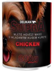 Delikan Supra Dog darált marhahús nagy adag csirkével 800g konzerv kutyáknak