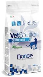 MONGE VetSolution Cat Dermatosis 400g diétás száraz macskaeledel a bőrfunkciók támogatására dermatózis esetén