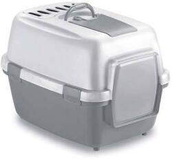 Stefanplast WivaCat Praktikus fedett macska wc szűrővel és lapáttal fehér/szürke 55x40x40cm
