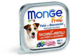 Monge Fruit Paté and Chunkies 100g pástétom pulykás darabokkal és áfonyával felnőtt kutyáknak