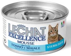 LECHAT MOUSSE hab állagú konzerv tonhallal és sertéshússal ivartalanított macskáknak 85g