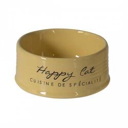DUVOPLUS DINNER TIME! Kerámia tál Happy Cat 10, 5cm 300ml Sárga