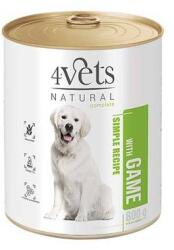 4Vets NATURAL VETERINARY EXCLUSIVE 4Vets NATURAL SIMPLE RECIPE vadhússal 800g konzerv kutyáknak