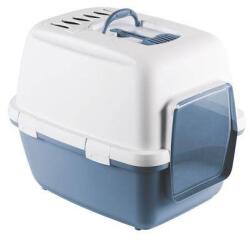 Stefanplast Cathy Comfort Fedett macska WC szűrővel és lapáttal kék / fehér 58x45x48cm