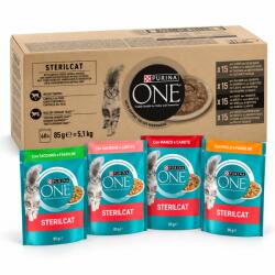 ONE Multipack Sterilcat 60x85g mini filék marha-, csirke-, lazac- és pulykahússal szaftban