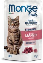 Monge Fresh Sterilised 85g pástétom marhadarabokkal alutasakban ivartalanított macskáknak