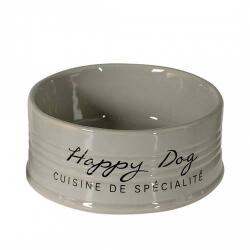 DUVOPLUS DINNER TIME! Kerámia tál Happy Dog 14, 5cm 520ml Szürke