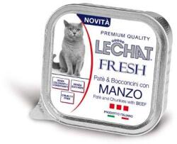 LECHAT LECHAT FRESH Pate és darabkák marhahús 100g felnőtt macskák számára
