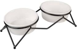 DUVOPLUS DINNER TIME Fehér kerámia tálak állvánnyal 280ml 29x13, 2x7, 8cm