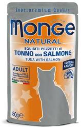Monge Natural 80g alutasak felnőtt macskáknak tonhal lazaccal zselében