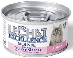 LECHAT MOUSSE hab állagú konzerv sertés- és csirkehússal felnőtt macskáknak 85g