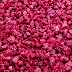AQUA DELLA Glamour Stone 6/9mm 2kg BRIGHT RASPBERRY Színes csillámmal bevont kavics akváriumba