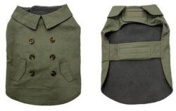 DUVOPLUS Buddies on the go! Mellény kutyáknak trench coat stílusban M 50cm olivazöld