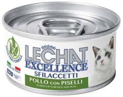 LECHAT FLAKES teljes értékű eledel felnőtt macskáknak - csirkehús borsóval 80g
