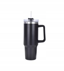 Pronett XJ5555 termosz bögre füllel és szívószállal, rozsdamentes acél, 1200 ml, fekete (XJ5555_2)