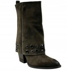 CheBello 4791 Barna Bőr Cowboy Bokacizma 40- Méret