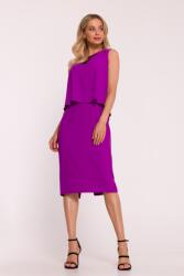 Stylove Ruha Elegáns Női Alkalmi Ruha Csipke Betéttel Lila 40 L (S422 LAWENDA L)