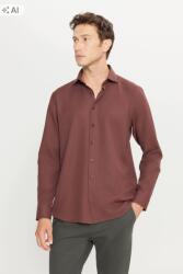  Ac&co Barna Casual Galléros Hosszú Ujjú Ing XL 5IA